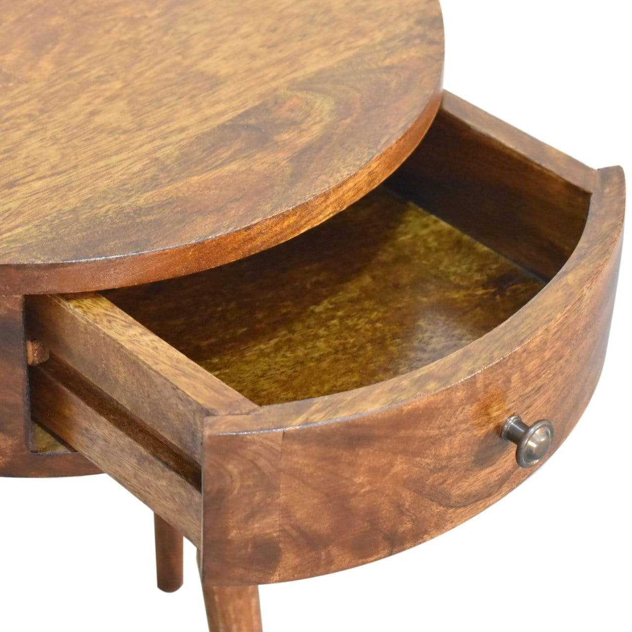 Chestnut Semi Circle Bedside - Artisan Furniture - Flyclothing LLC