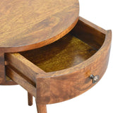 Chestnut Semi Circle Bedside - Artisan Furniture - Flyclothing LLC