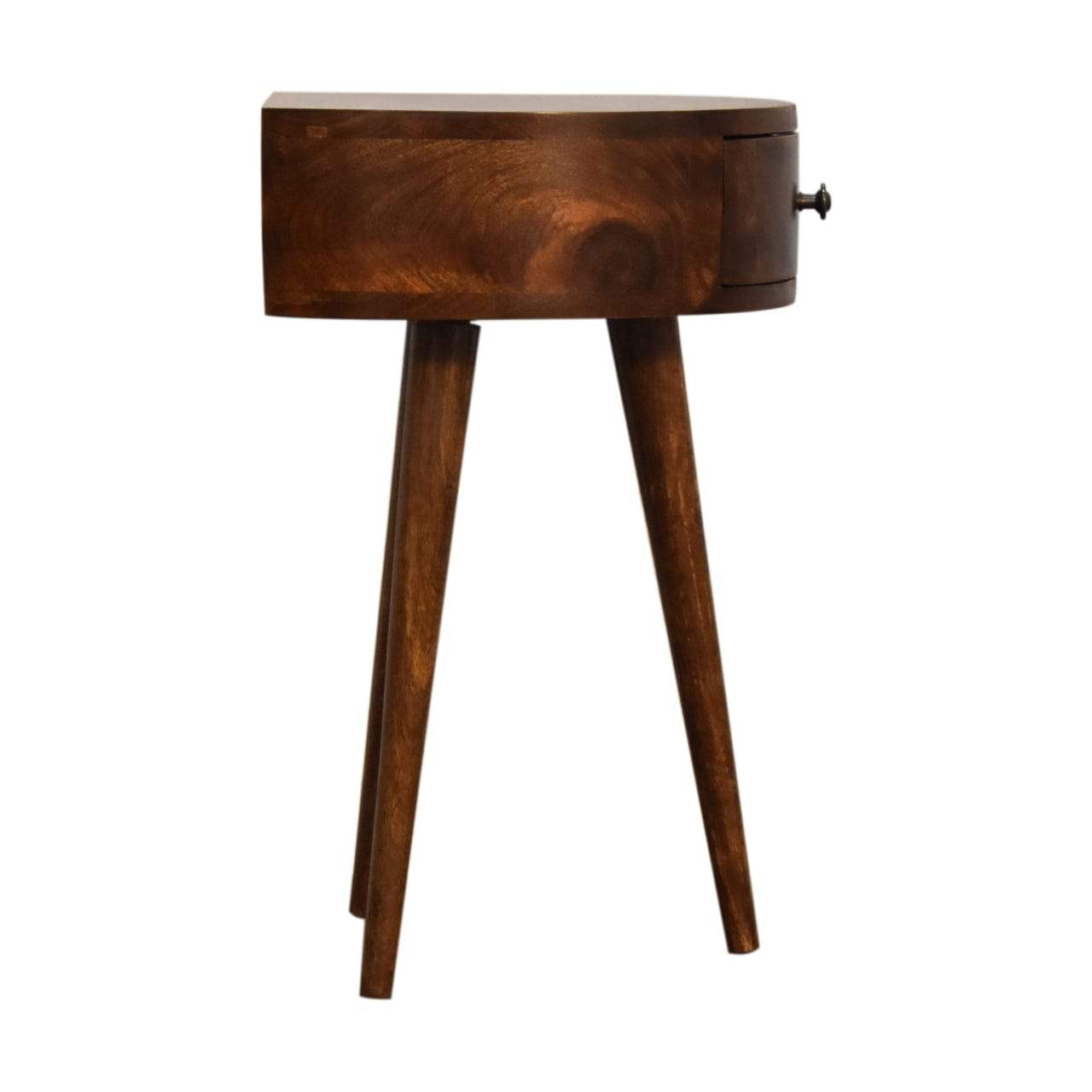 Chestnut Semi Circle Bedside - Artisan Furniture - Flyclothing LLC