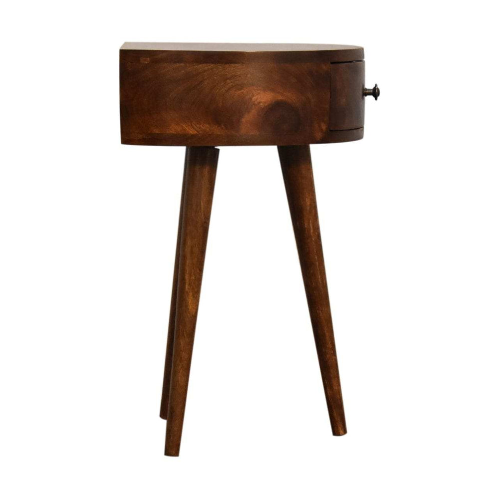 Chestnut Semi Circle Bedside - Artisan Furniture - Flyclothing LLC