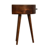 Chestnut Semi Circle Bedside - Artisan Furniture - Flyclothing LLC