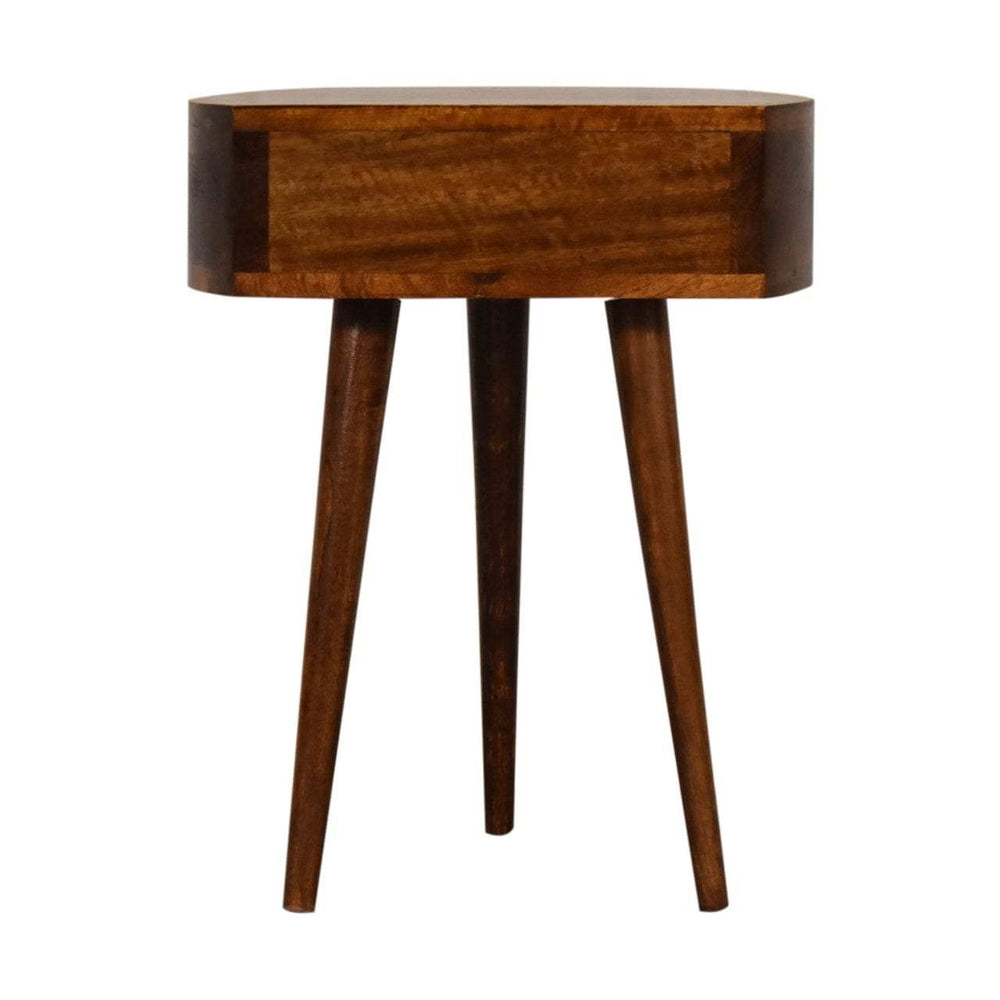 Chestnut Semi Circle Bedside - Artisan Furniture - Flyclothing LLC