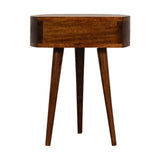 Chestnut Semi Circle Bedside - Artisan Furniture - Flyclothing LLC