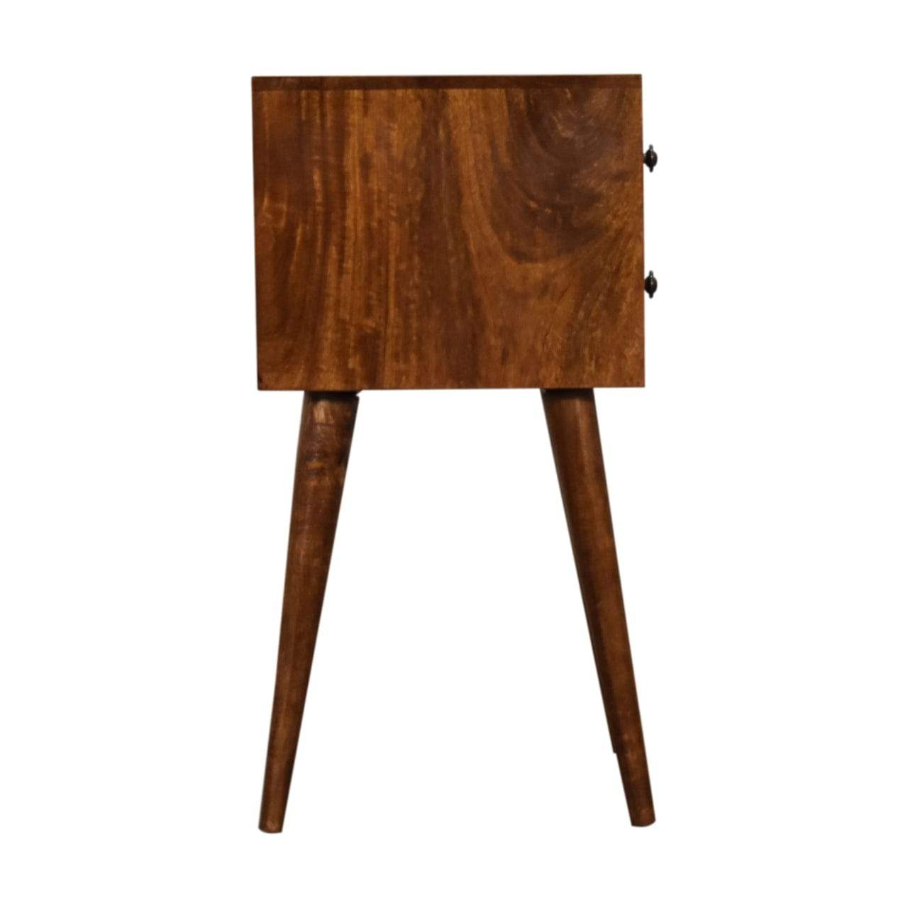 Mini 2 Drawer Chestnut Bedside - Artisan Furniture - Flyclothing LLC
