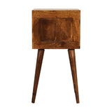 Mini 2 Drawer Chestnut Bedside - Artisan Furniture - Flyclothing LLC