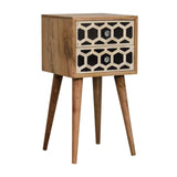Mini Bone Inlay 2 Drawer Bedside - Artisan Furniture - Flyclothing LLC
