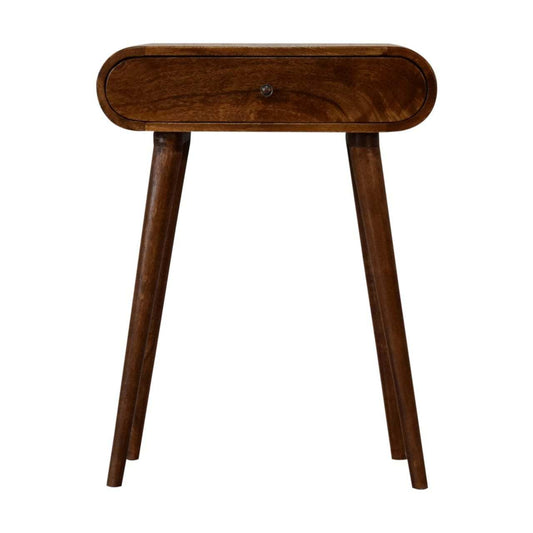 Mini Round Chestnut Console - Artisan Furniture - Flyclothing LLC