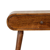 Mini Round Chestnut Console - Artisan Furniture - Flyclothing LLC