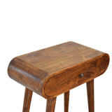 Mini Round Chestnut Console - Artisan Furniture - Flyclothing LLC