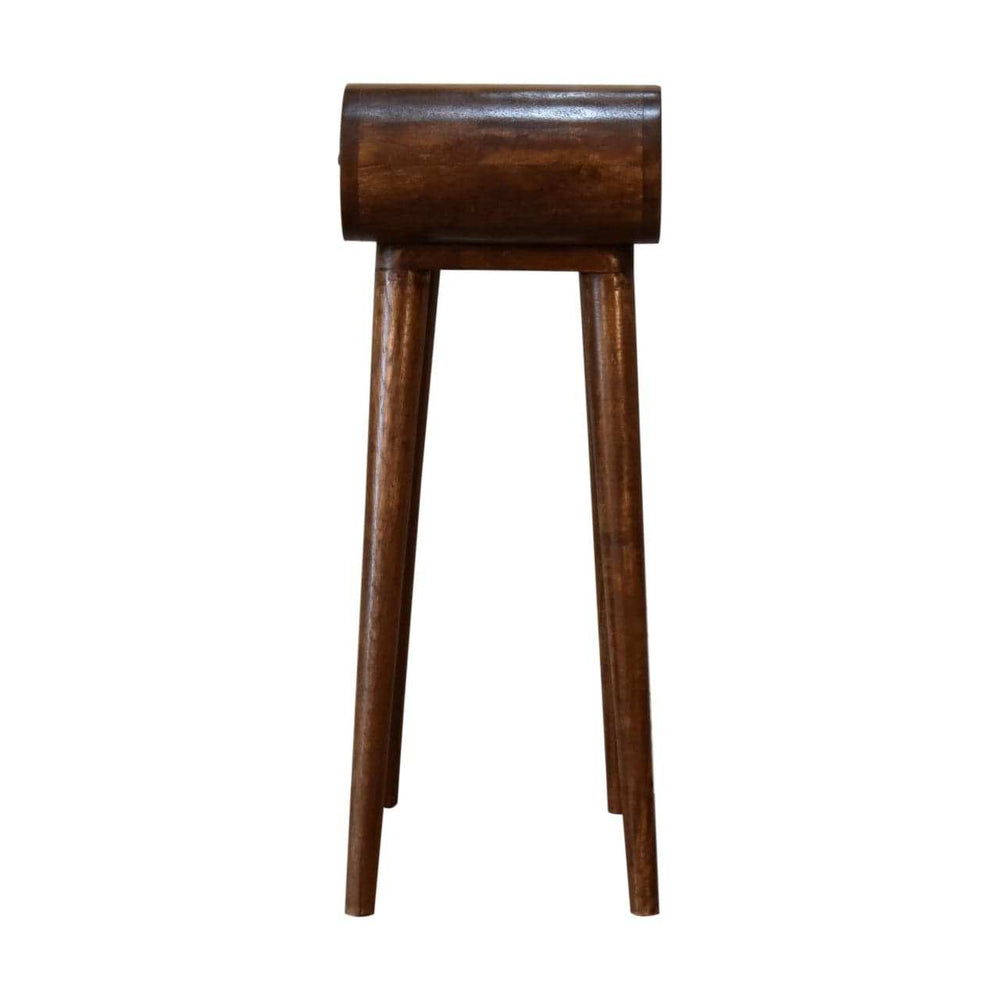Mini Round Chestnut Console - Artisan Furniture - Flyclothing LLC