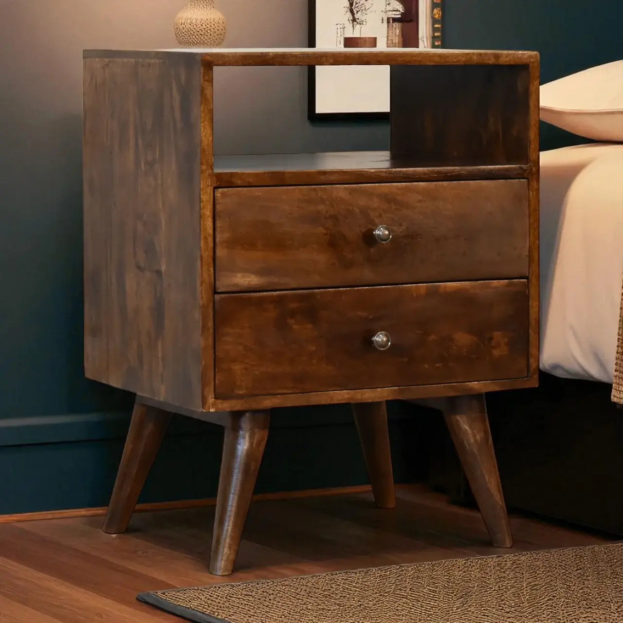 Classic Chestnut Nightstand - Artisan Furniture - Flyclothing LLC