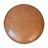 Durrie & Leather Mixed Footstool - Artisan Furniture - Flyclothing LLC
