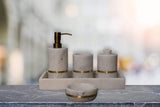 Brass Inlay Bathroom Set of 5 - Artisan Furniture - Flyclothing LLC