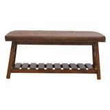 Buffalo Hide Hallway Bench - Artisan Furniture - Flyclothing LLC
