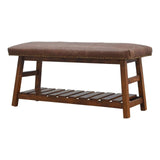 Buffalo Hide Hallway Bench - Artisan Furniture - Flyclothing LLC