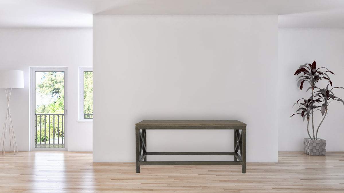 Industrial Cross Metal Coffee Table - Artisan Furniture - Flyclothing LLC