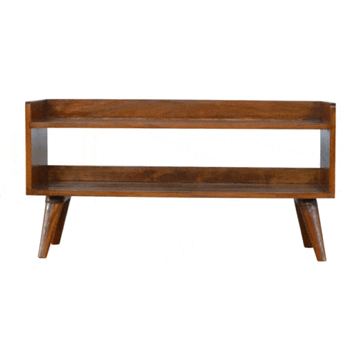 Chestnut Nordic Storage Bench - Artisan Furniture - Flyclothing LLC