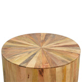 Round Wooden Coffee Table - Artisan Furniture - Flyclothing LLC