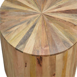 Round Wooden Coffee Table - Artisan Furniture - Flyclothing LLC