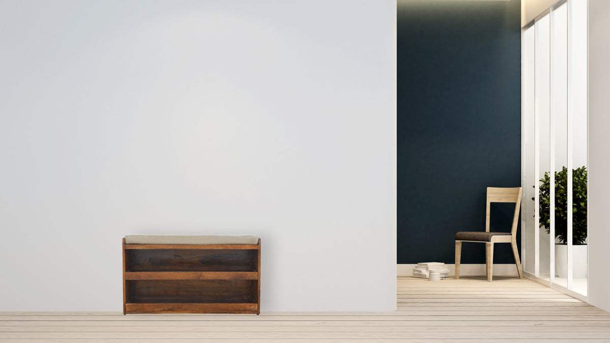 Mud Linen Pull out Shoe Bench - Artisan Furniture - Flyclothing LLC