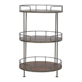 Industrial Round Butler Tray Table - Artisan Furniture - Flyclothing LLC