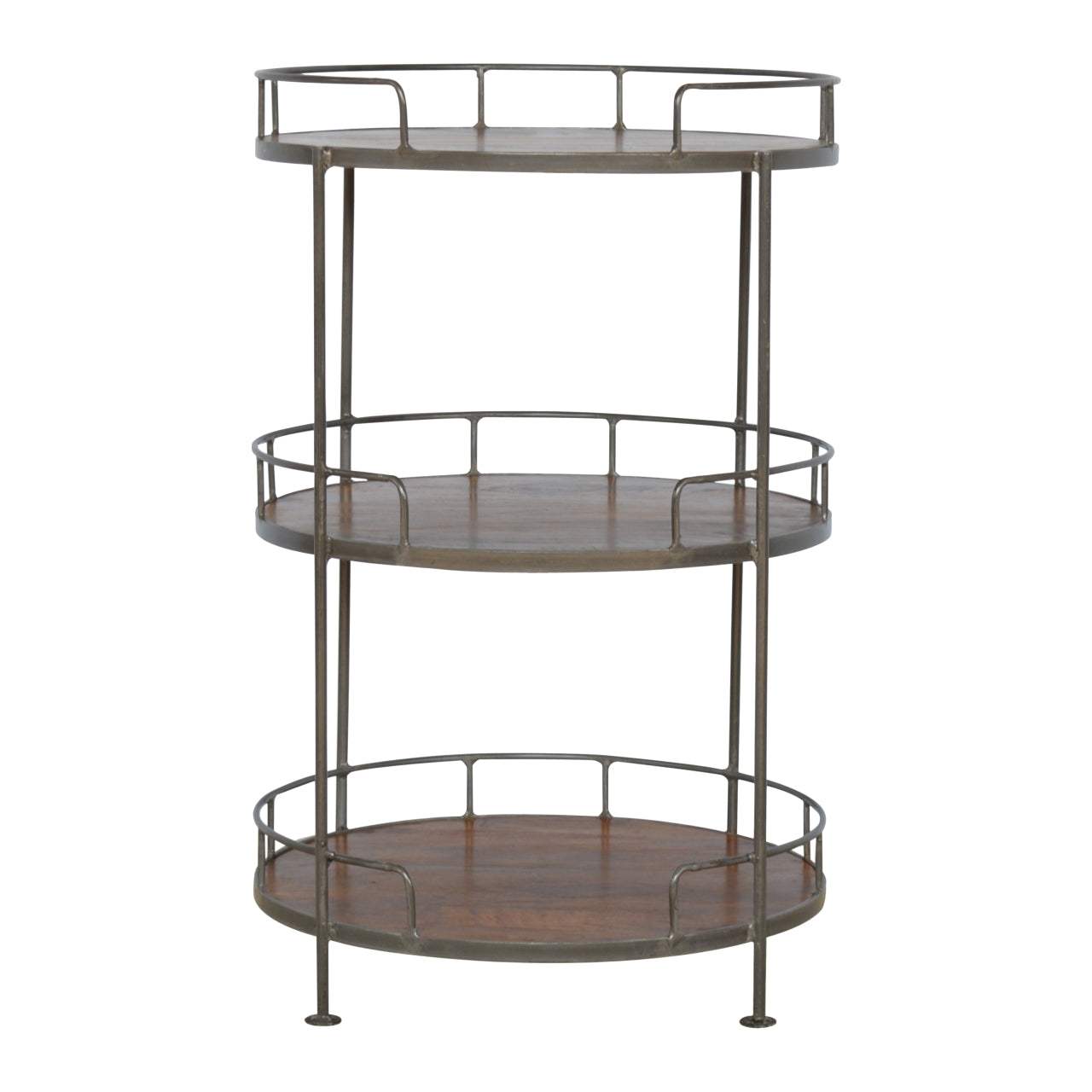 Industrial Round Butler Tray Table - Artisan Furniture - Flyclothing LLC