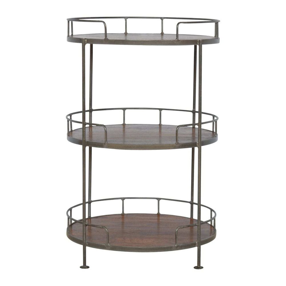 Industrial Round Butler Tray Table - Artisan Furniture - Flyclothing LLC
