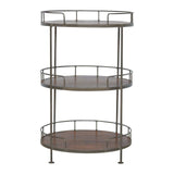 Industrial Round Butler Tray Table - Artisan Furniture - Flyclothing LLC