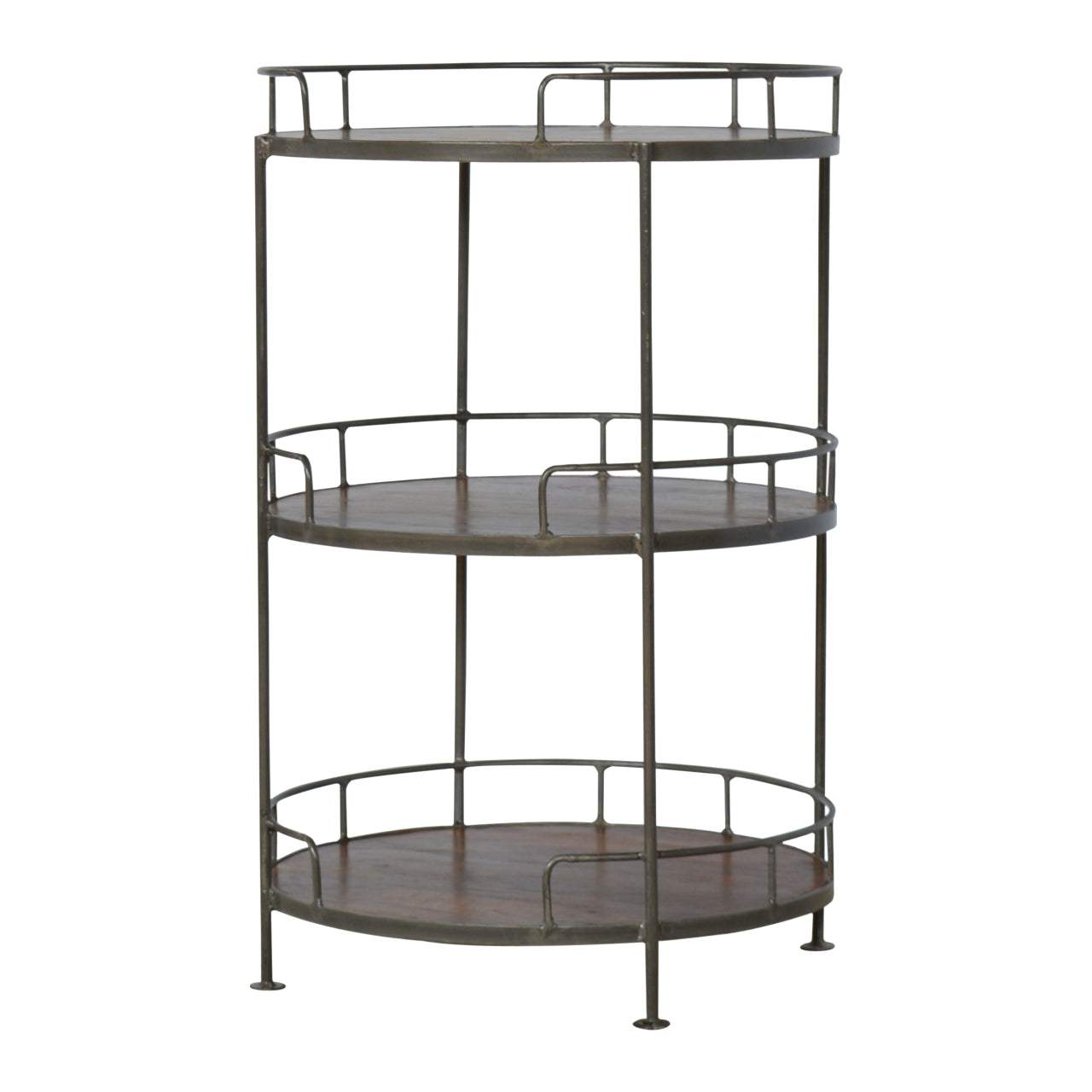 Industrial Round Butler Tray Table - Artisan Furniture - Flyclothing LLC