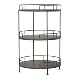 Industrial Round Butler Tray Table - Artisan Furniture - Flyclothing LLC