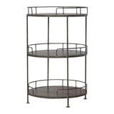 Industrial Round Butler Tray Table - Artisan Furniture - Flyclothing LLC