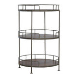 Industrial Round Butler Tray Table - Artisan Furniture - Flyclothing LLC