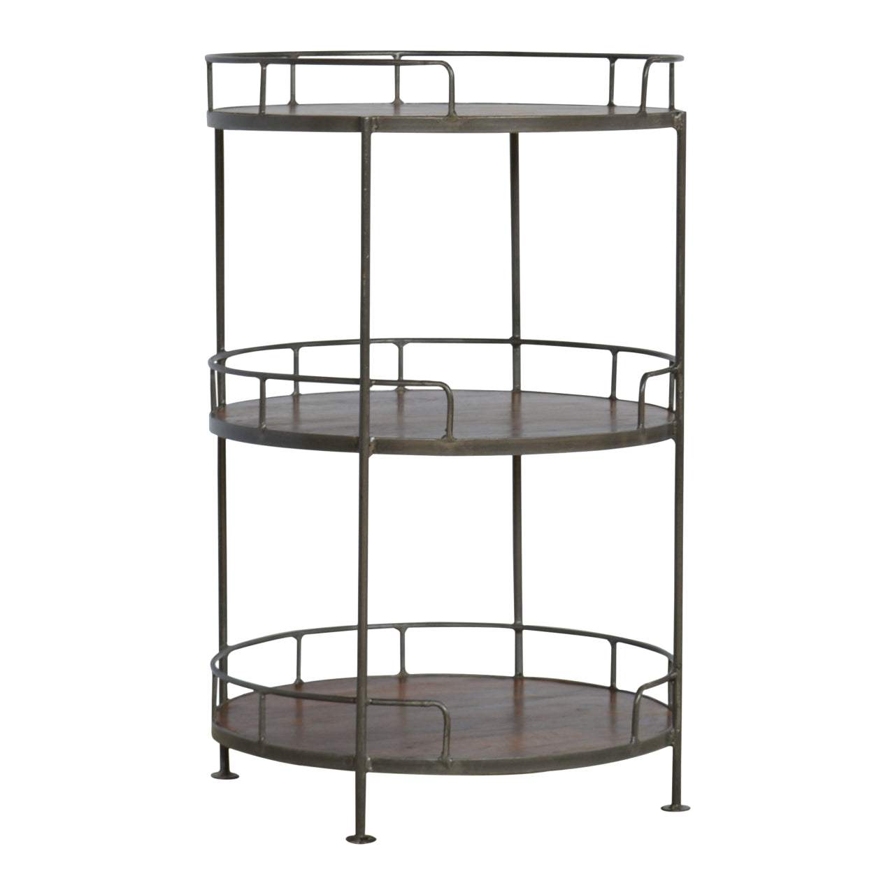 Industrial Round Butler Tray Table - Artisan Furniture - Flyclothing LLC