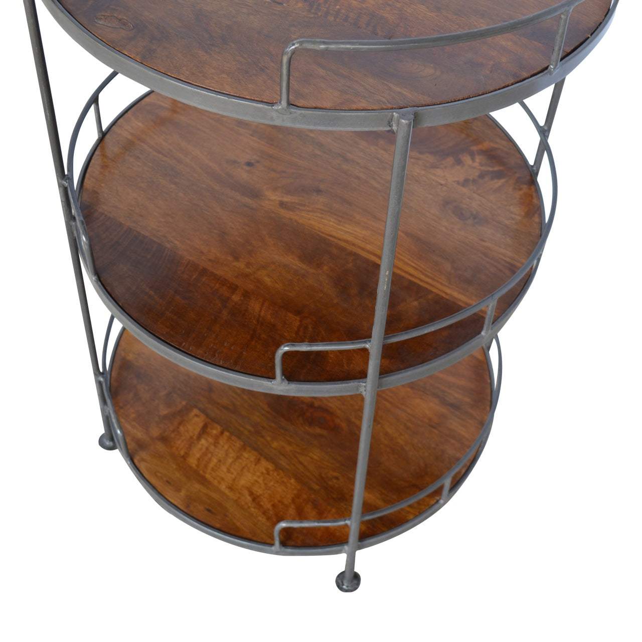 Industrial Round Butler Tray Table - Artisan Furniture - Flyclothing LLC