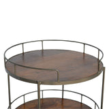 Industrial Round Butler Tray Table - Artisan Furniture - Flyclothing LLC