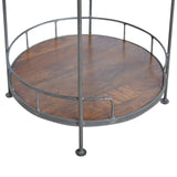 Industrial Round Butler Tray Table - Artisan Furniture - Flyclothing LLC