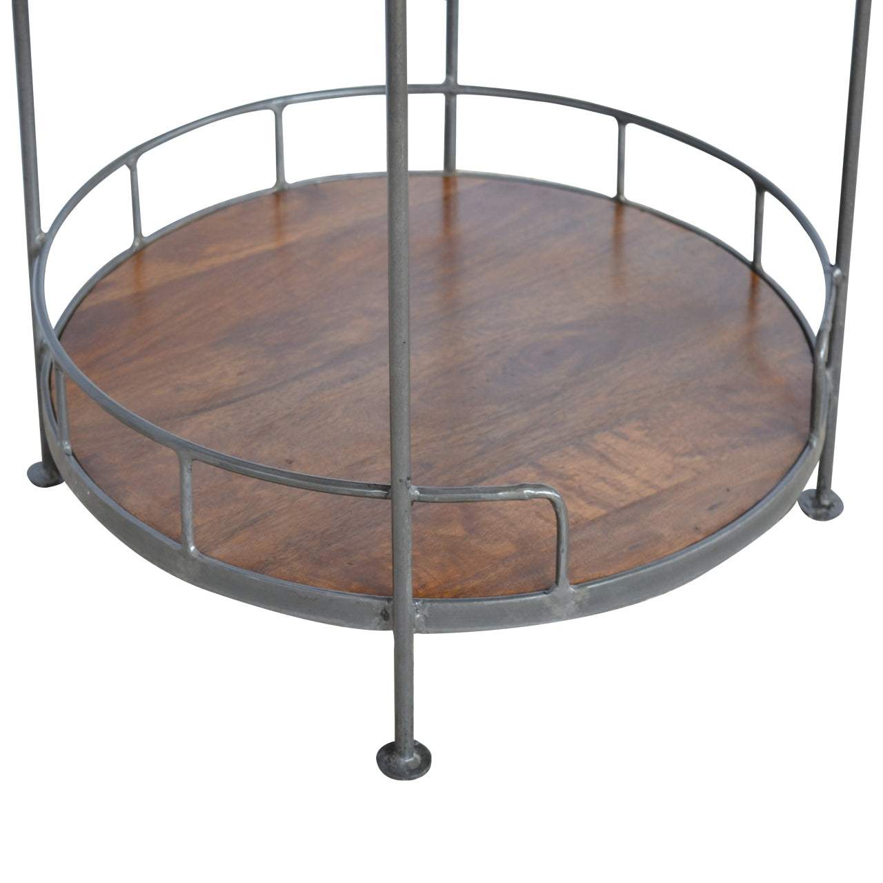 Industrial Round Butler Tray Table - Artisan Furniture - Flyclothing LLC
