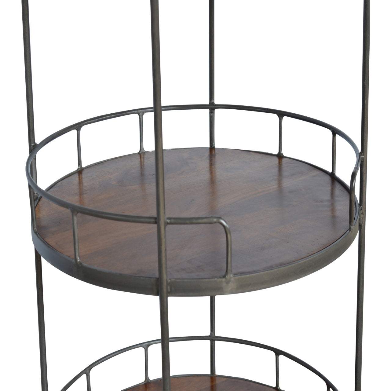 Industrial Round Butler Tray Table - Artisan Furniture - Flyclothing LLC