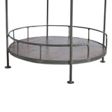 Industrial Round Butler Tray Table - Artisan Furniture - Flyclothing LLC