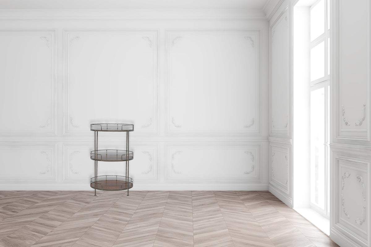 Industrial Round Butler Tray Table - Artisan Furniture - Flyclothing LLC