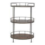 Industrial Round Butler Tray Table - Artisan Furniture - Flyclothing LLC
