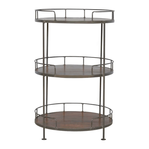 Industrial Round Butler Tray Table - Artisan Furniture - Flyclothing LLC