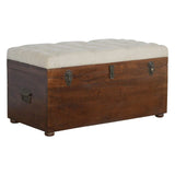 White Linen Storage Trunk - Artisan Furniture - Flyclothing LLC