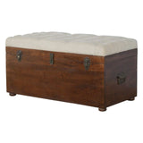 White Linen Storage Trunk - Artisan Furniture - Flyclothing LLC