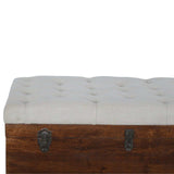 White Linen Storage Trunk - Artisan Furniture - Flyclothing LLC
