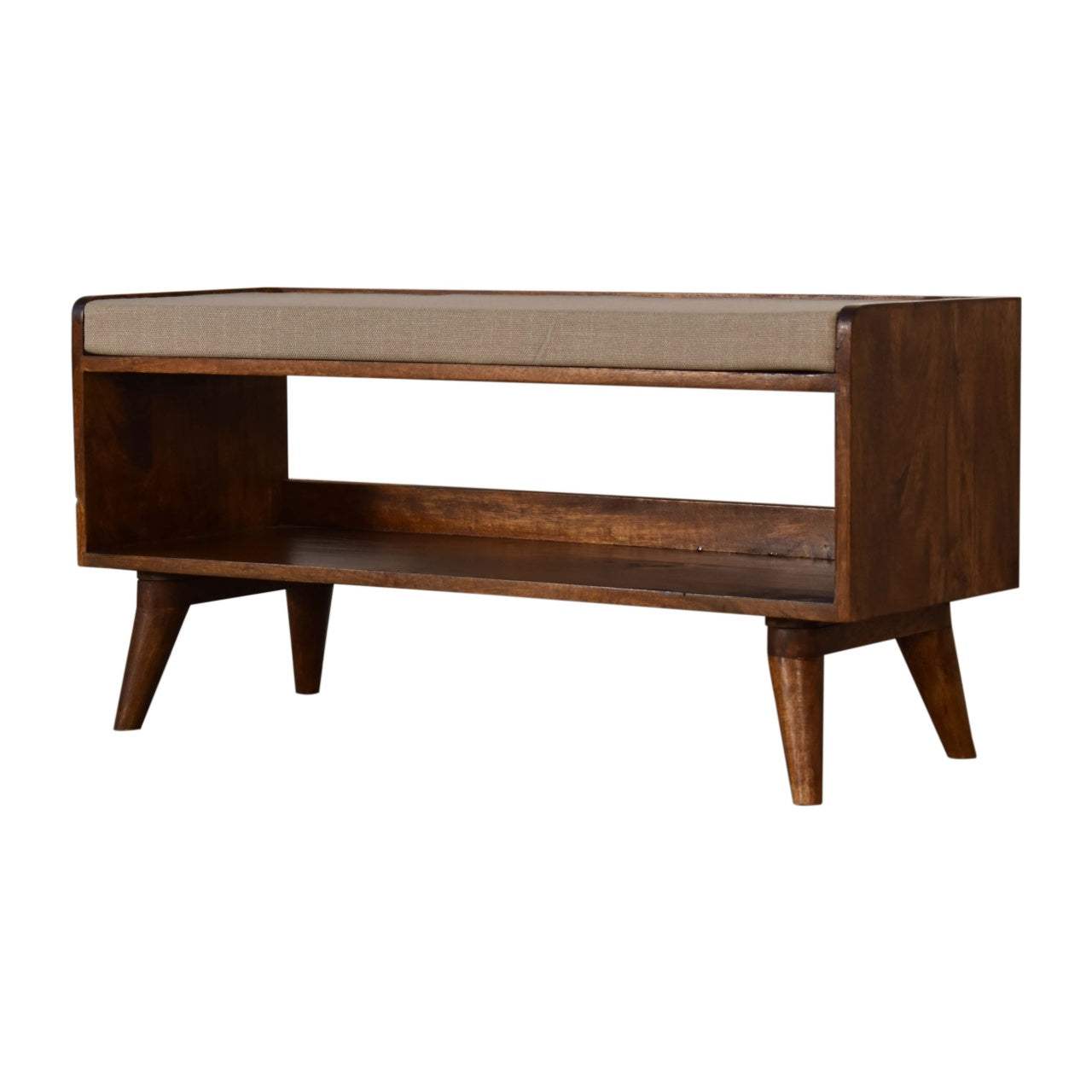 Mud Linen Nordic Storage Bench - Artisan Furniture - Flyclothing LLC