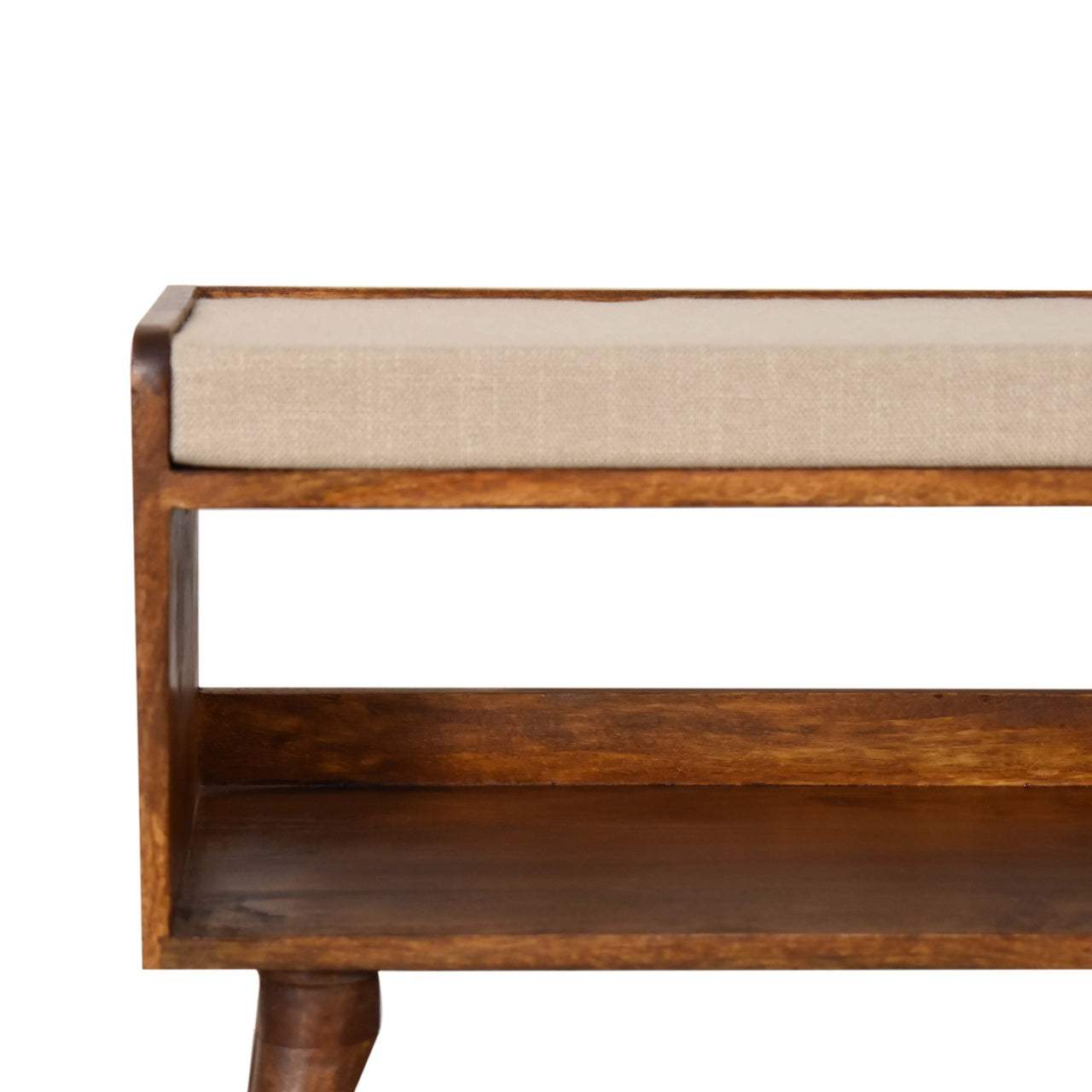 Mud Linen Nordic Storage Bench - Artisan Furniture - Flyclothing LLC