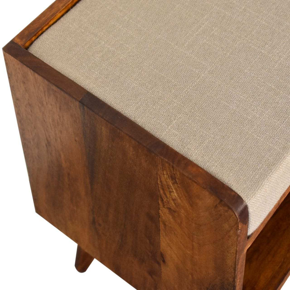 Mud Linen Nordic Storage Bench - Artisan Furniture - Flyclothing LLC