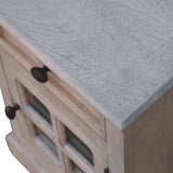 Glazed Stone Bedside - Artisan Furniture - Flyclothing LLC