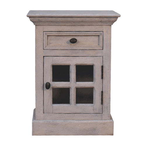 Glazed Stone Bedside - Artisan Furniture - Flyclothing LLC
